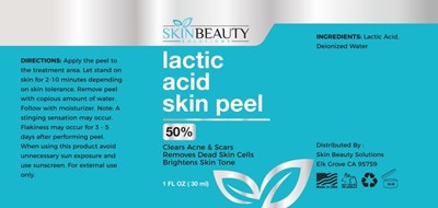 Content Of Labeling 30 mL (Lactic Acid 50 Skin Chemical Peel 30ml)
